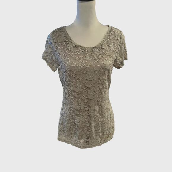 Banana Republic Dresses & Skirts - Banana Republic Gray Lace Top Medium